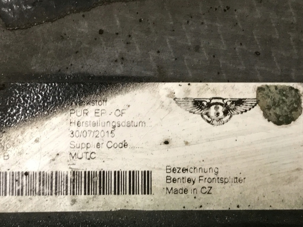 фото №11, Спойлер накладка перед bentley continental gt gtc