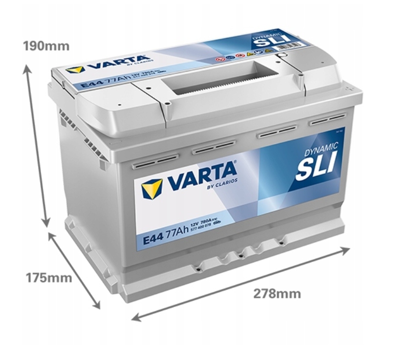 фото №4, Акумулятор varta 12v 77ah 780a sli dynamic p+