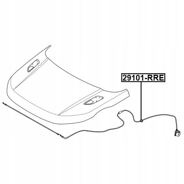 Трос приводу відкривання замка кришки si ford ecosport | 29101-rre febest в Україні
