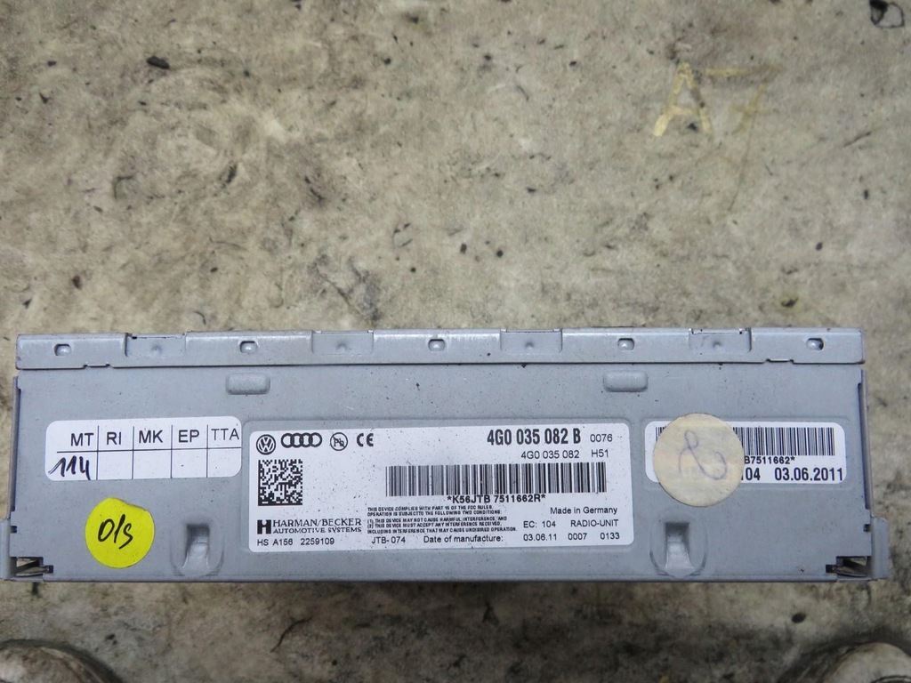 фото №3, Модуль тюнер радио audi a7 4g 3.0 tsi 4g0035082b