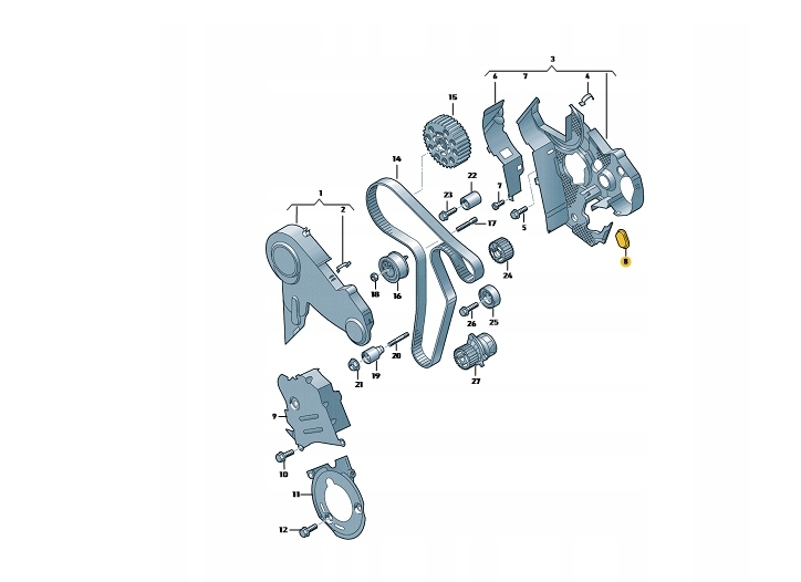 фото №7, Заглушка корпус распределительного вала do vw golf 2,0 tdi