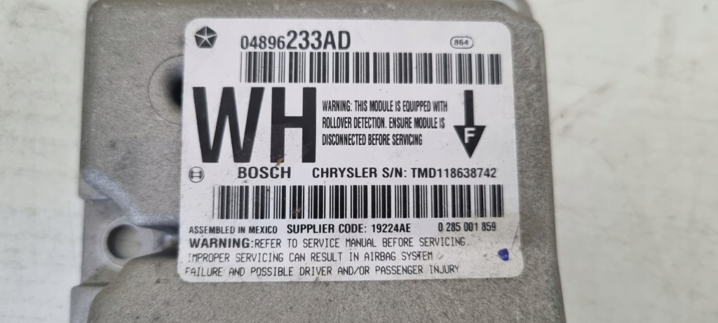 фото №2, Модуль подушка безопасности 04896233 ad do jeep wk