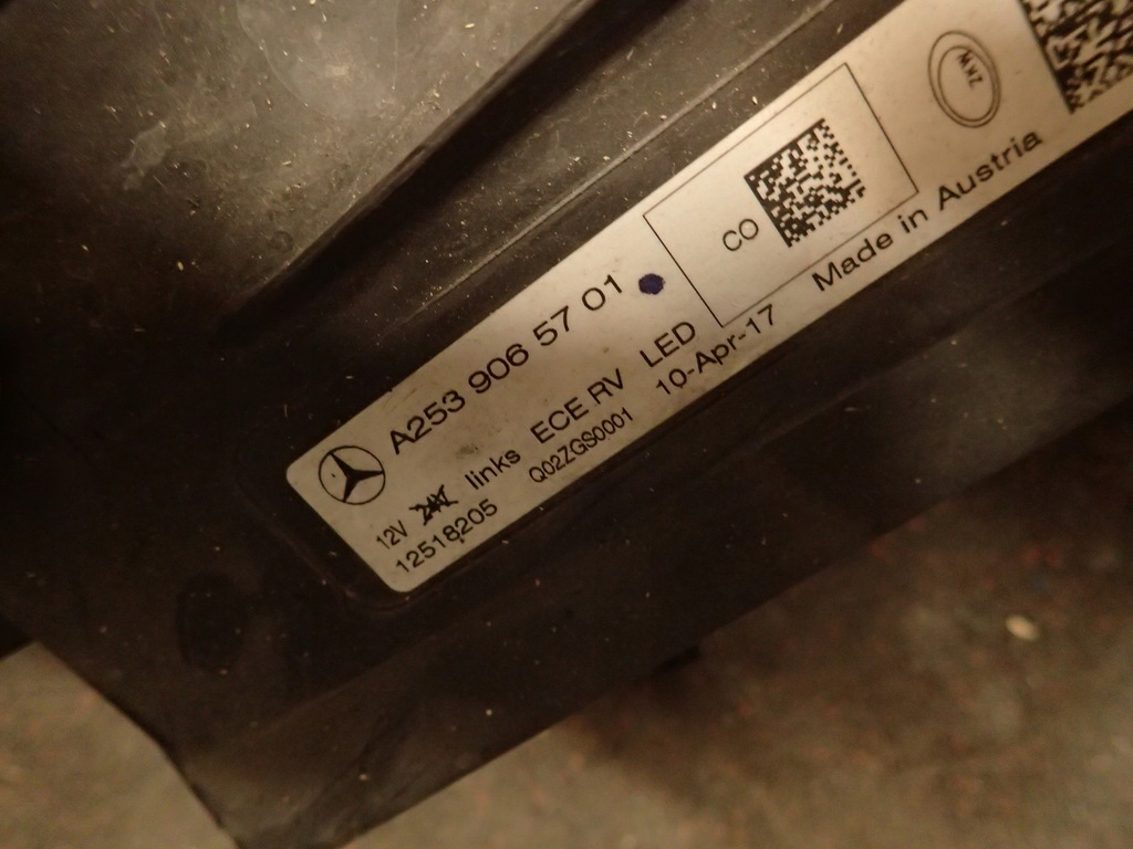 фото №3, Mercedes-benz оригінальний номер a2539065701 лампа передня ліва