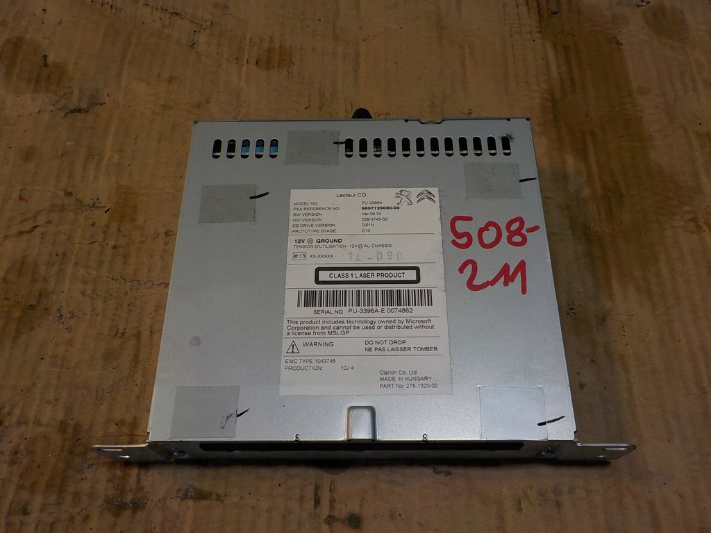 фото №1, Peugeot 508 радио считыватель cd 9807729080