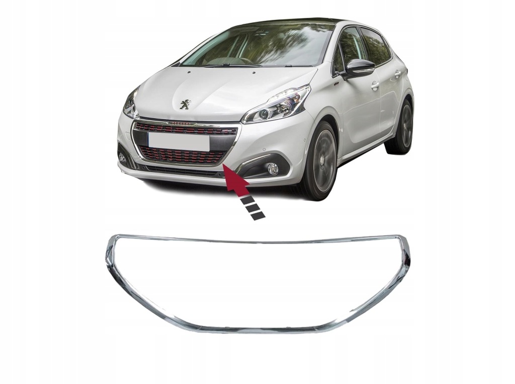 фото №2, Рамка решітка хром решітка peugeot 208 2012-2015