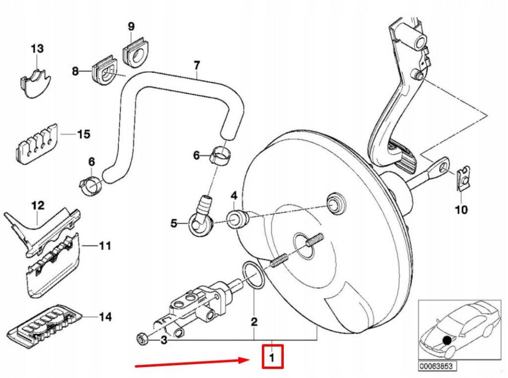 Bmw 3 e46 power brake серво 6779682 34336779682 оригинальный Киев