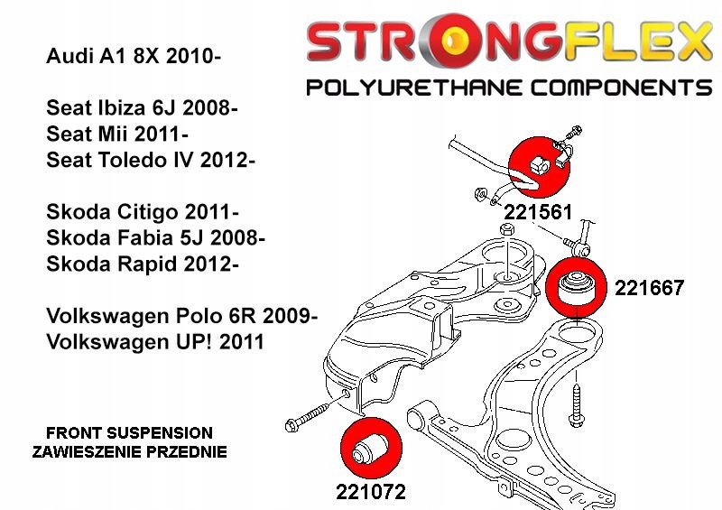 фото №3, 221561b - втулка стабілізатора передній strongflex