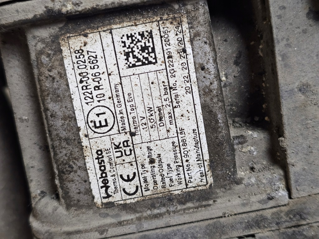 фото №6, Webasto обогреватель стояночный citroen jumpy expert iii proace ii 9809034780