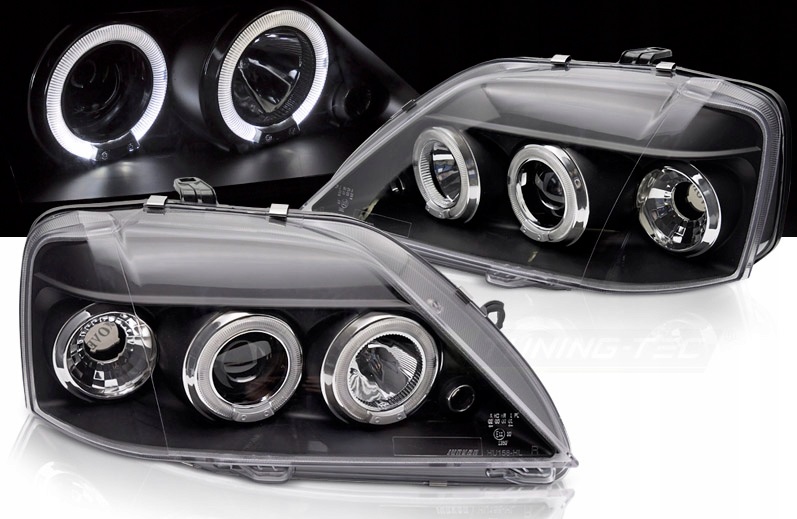 Ліхтарі  фари dacia logan 04-08r кільця led чорний Оригінал