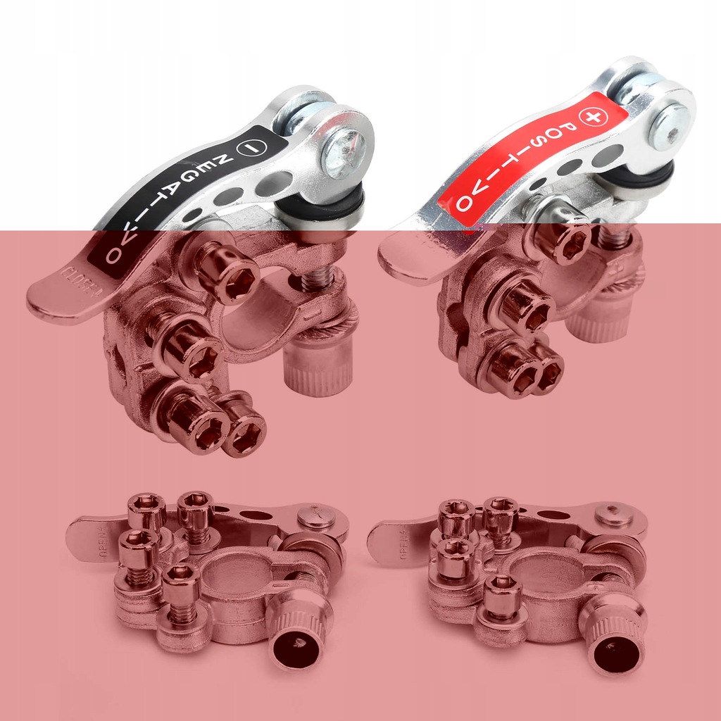 фото №7, Клеммы суппорты аккумулятор mosiądz автомобильный