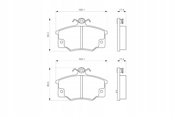 фото №2, Тормозные колодки тормозные перед abarth ritmo alfa romeo 145 146 155 spider