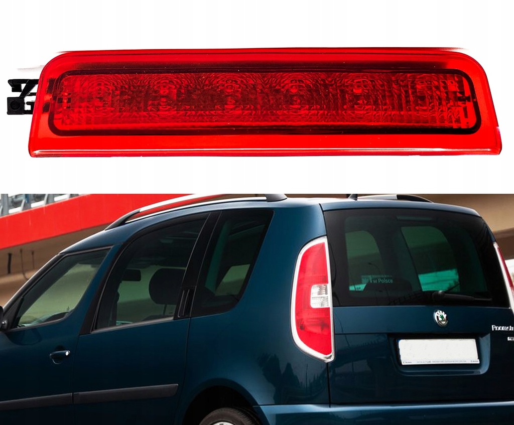 фото №10, Третий свет лампа стоп-сигнал vw caddy 2004-2015 vw caddy iv 2016 czerwona