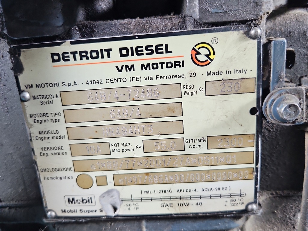 фото №8, Двигун vm motori hr494ht3 64b/4 zamiatarka johnston c40 2.8d