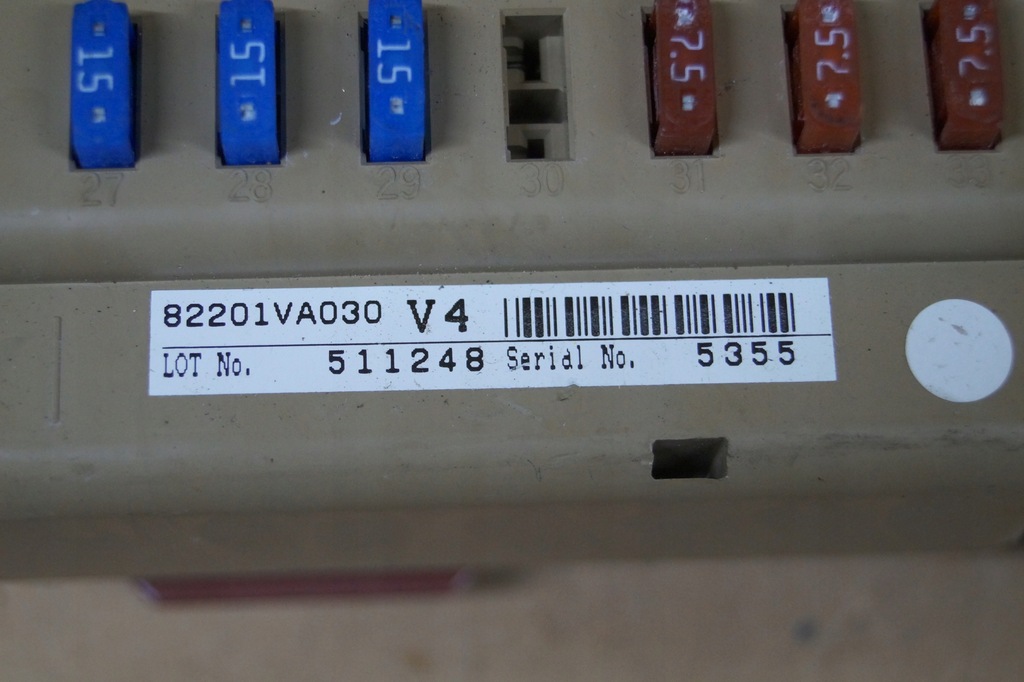 фото №8, Коробка запобіжників subaru wrx sti 82201va030