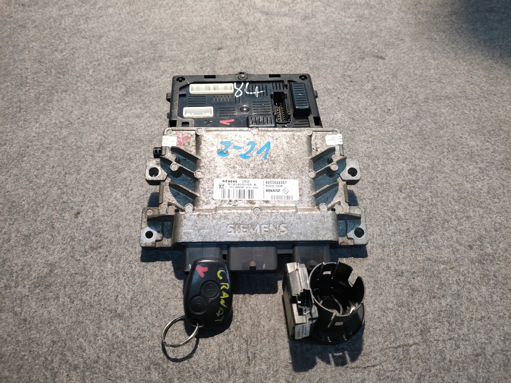фото №9, Бортовий комп'ютер набір стартовий renault clio iii 3 1,2 16v 8200522357 s120200105a