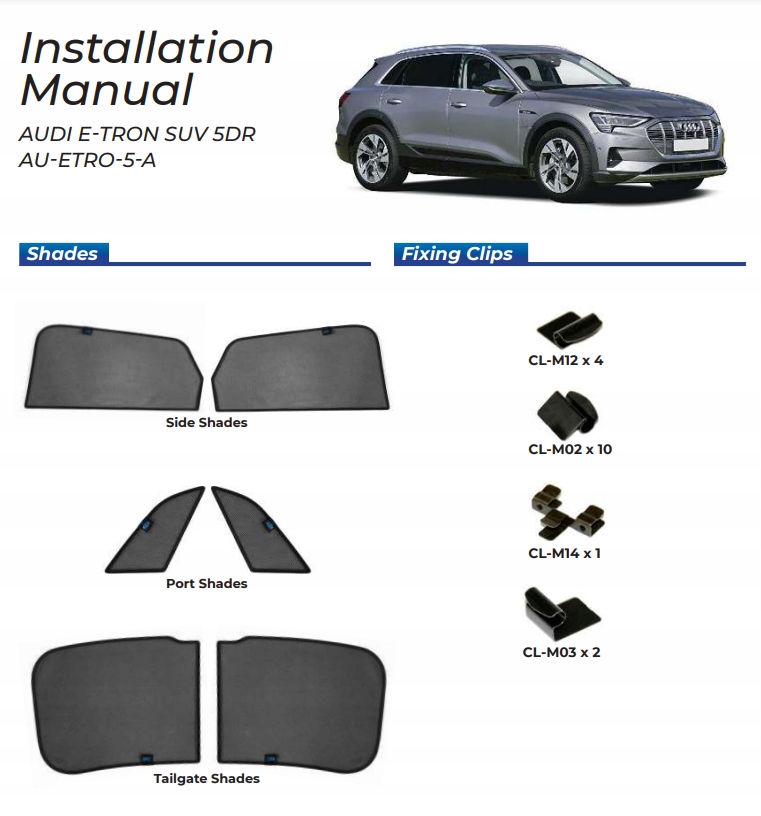 фото №15, Шторки сонцезахисні audi e-tron 19- захист шторка сонцезахисні