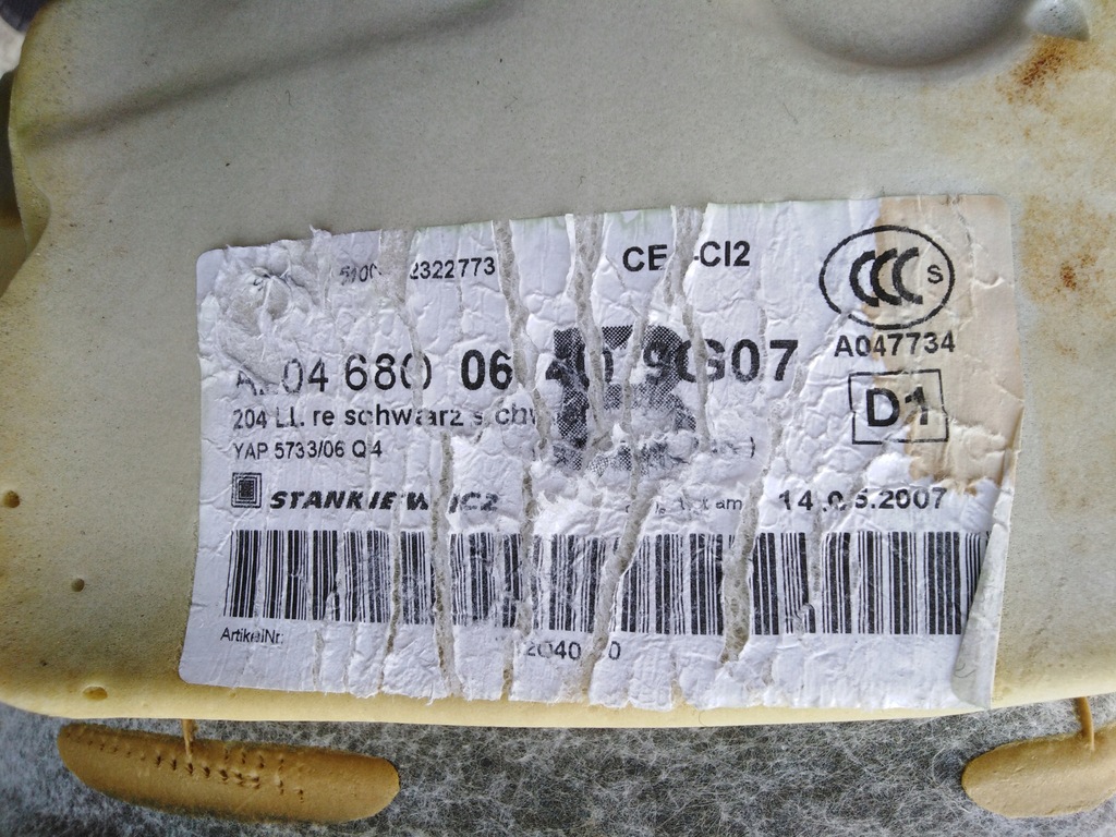 фото №7, Mercedes c w204 sedan килимок салону чорний euro 07r