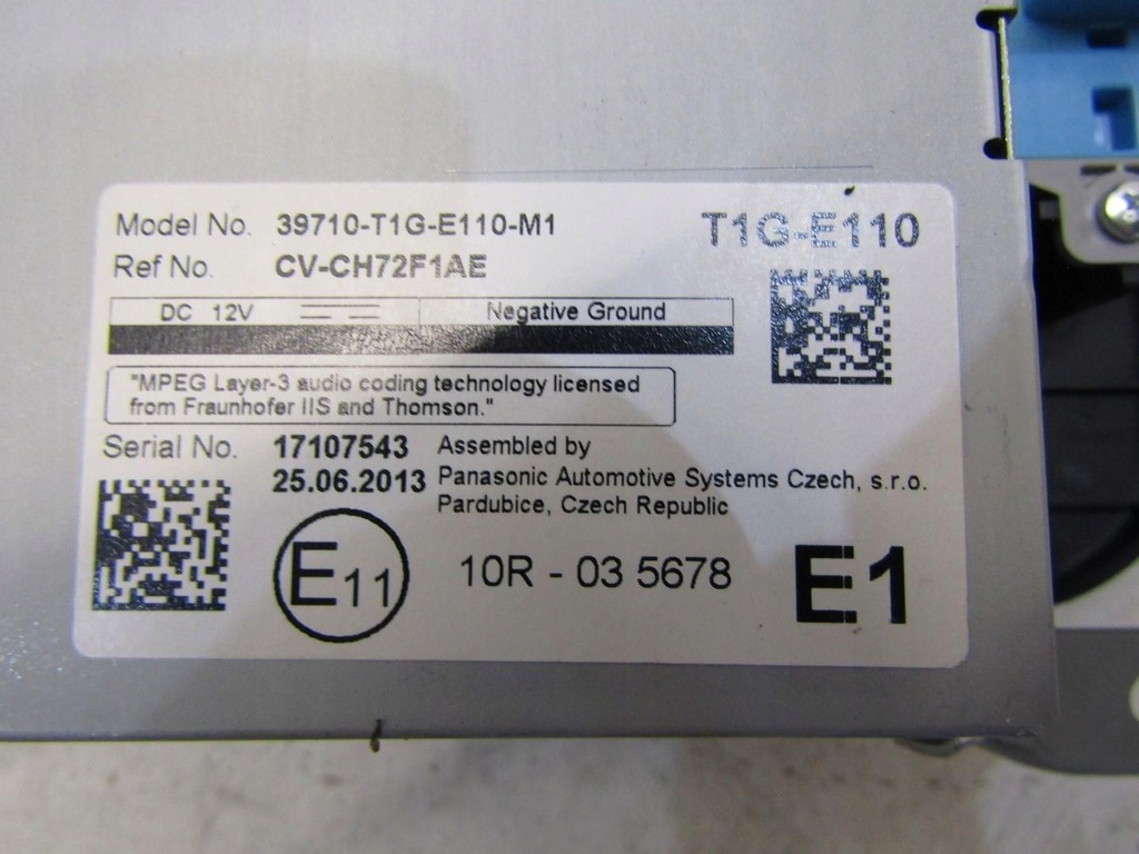 фото №5, Дисплей екран радіо honda crv cr-v iv 39710-t1g-e110-m1