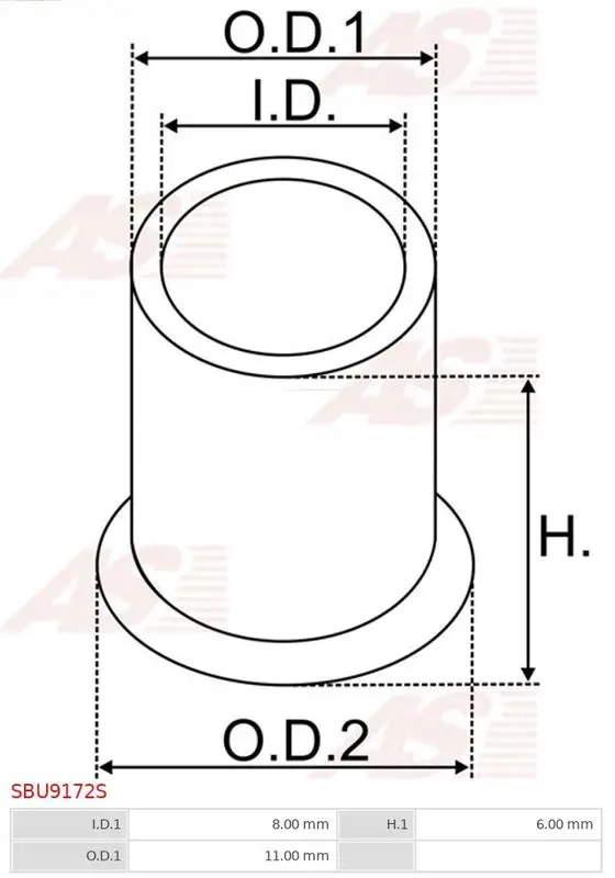 Втулка стартер sbu9172s as-pl Доставка