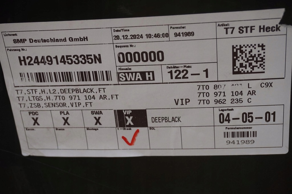 фото №14, Новый org бампер задний 6xpdc радар vw t7 multivan 7t0 7t0807421n lc9x