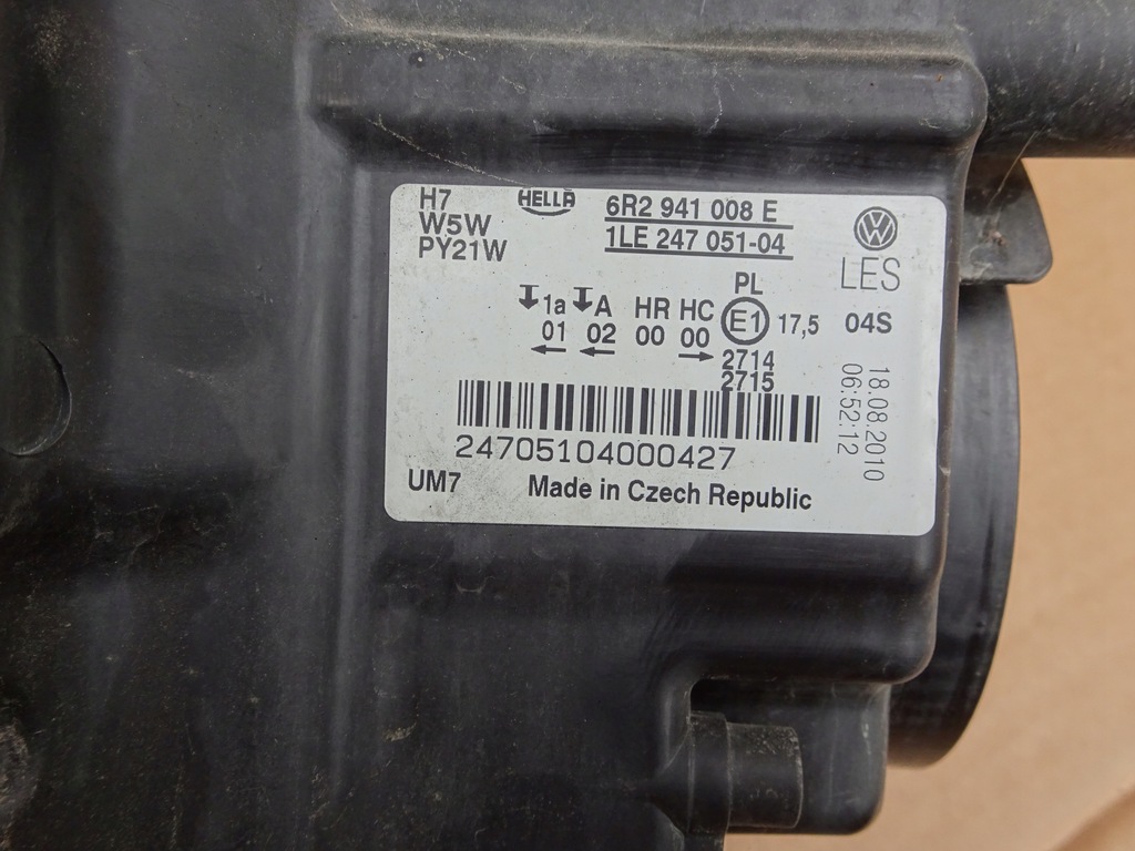 фото №8, Vw polo v 6r лампа правая правый перед