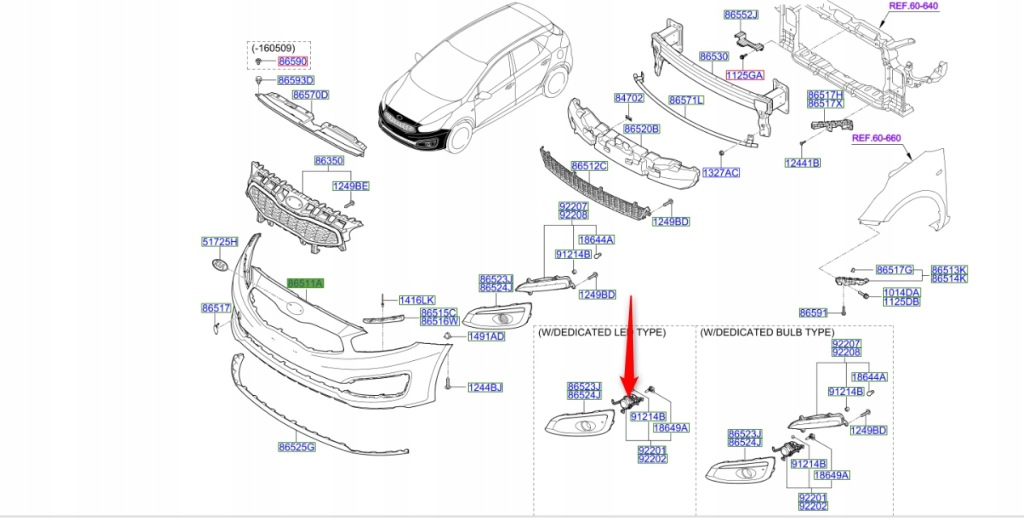 Купити Фара p-mgielny ліва перед 2015 2018