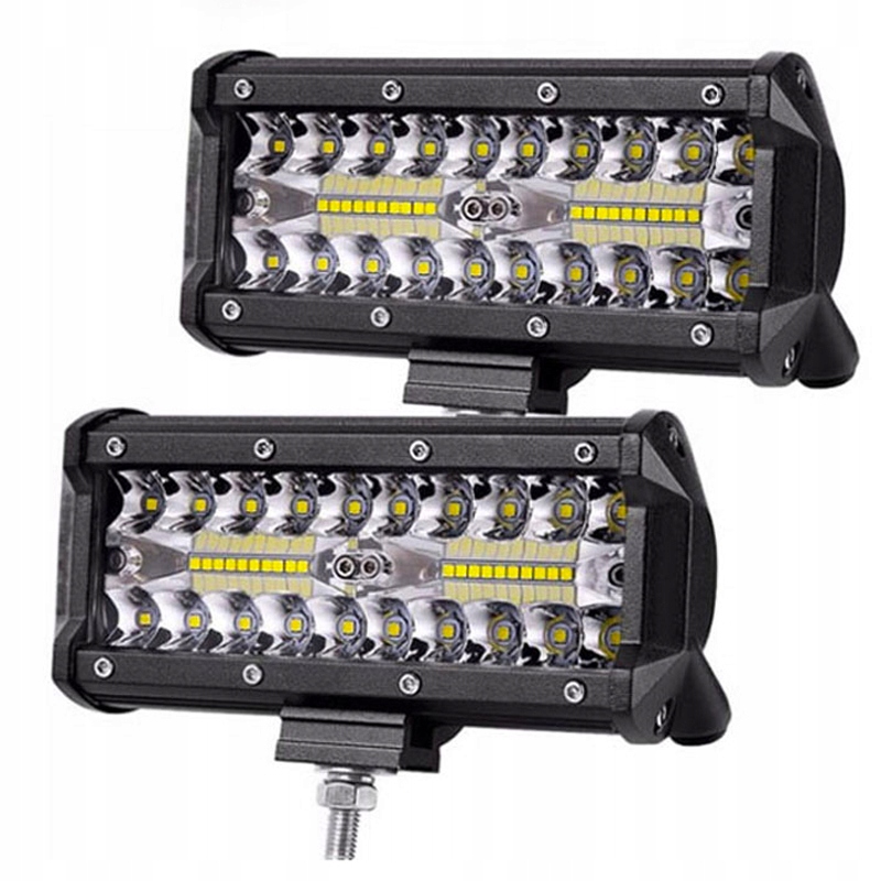 Усиленная лампа led автомобильная рабочая стекло закалённое противотуманная фара 120w 12v - 24v с Разборки