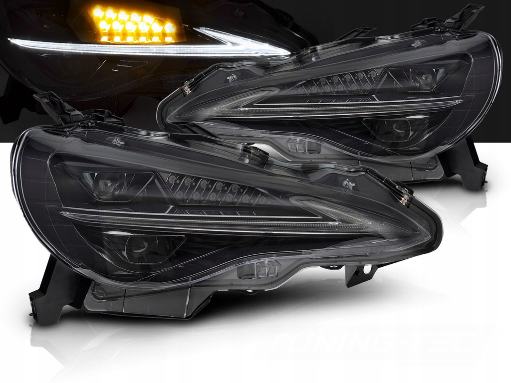 фото №1, Лампы передние фары led drl динамические black do toyota gt86 12-21
