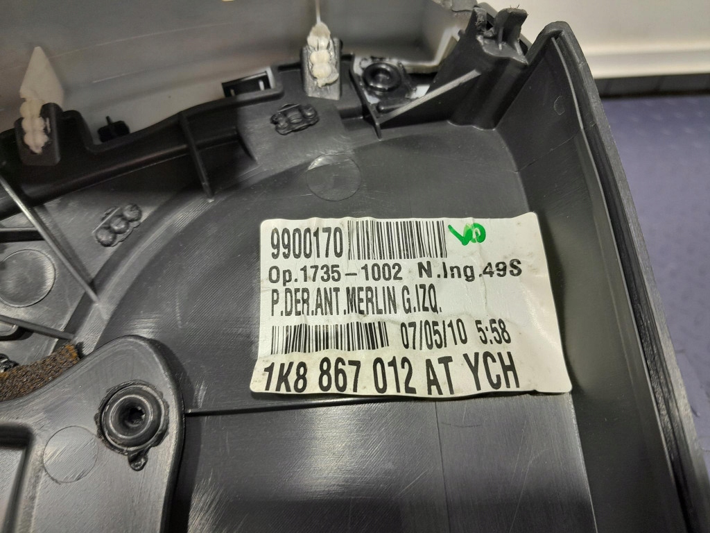 фото №10, Vw scirocco обивка обшивка дверь перед передний правый eu