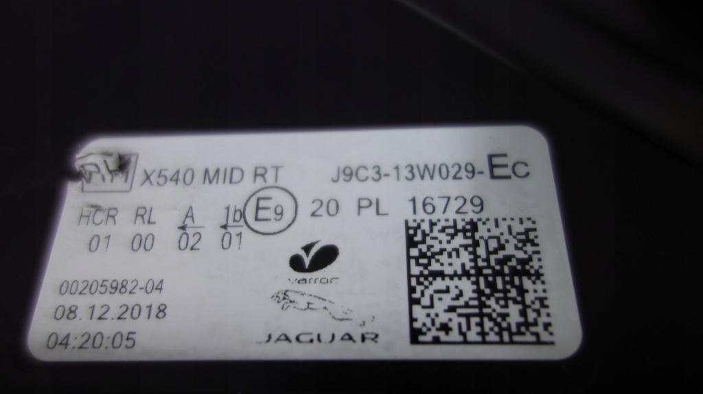 Jaguar e-peace фара передняя led j9c313w029ec с Разборки