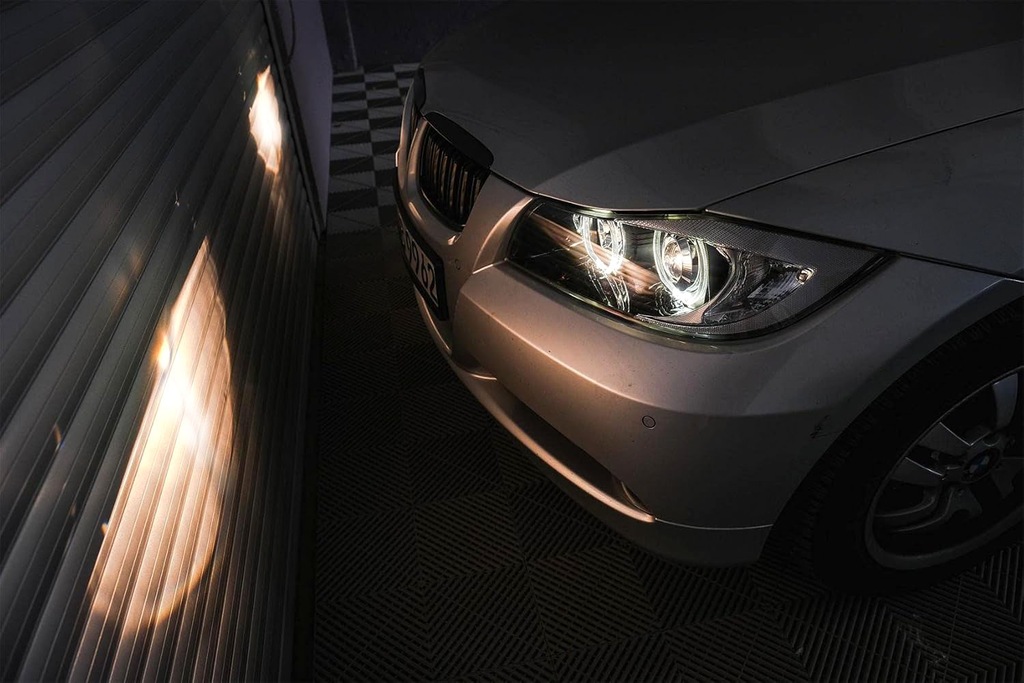 фото №11, Bmw 3 e90 e91 05-08 лампы фары перед black led кольца ксенон look h7/h7