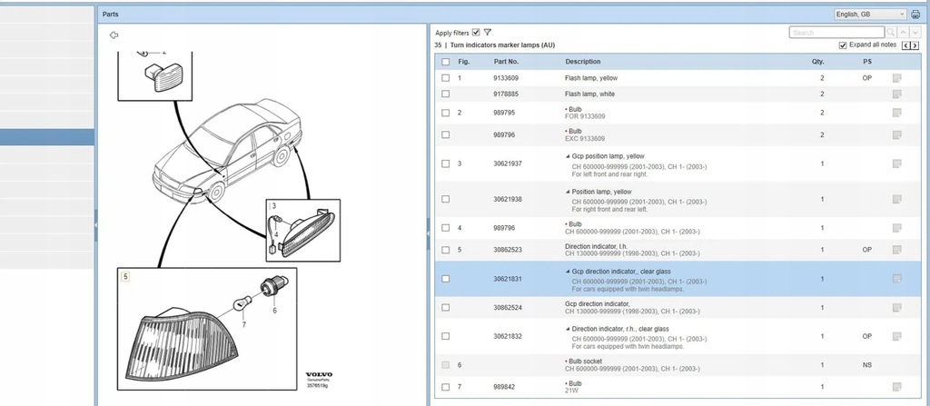 фото №6, Volvo s40, v40 2002 поворотники