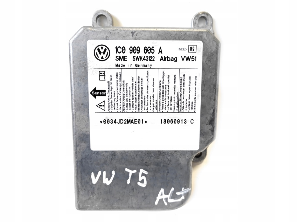 фото №1, Модуль датчик подушка безопасности vw t5 1c0909605a
