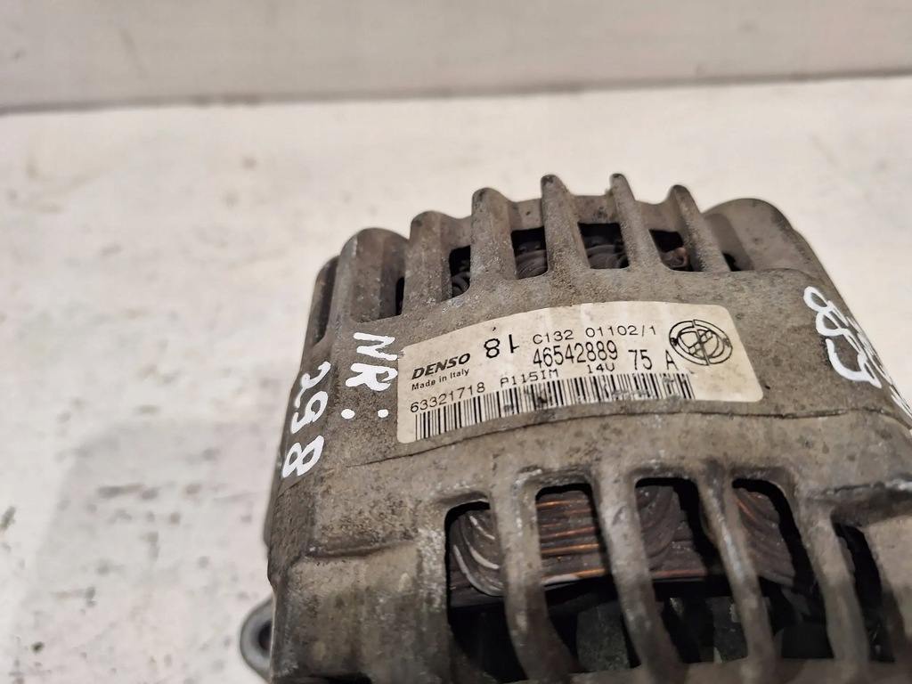 фото №7, Генератор denso 46542889 14v 75a fiat doblo i 1.2 8v 65km 01-