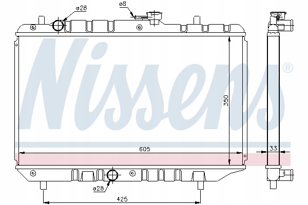 Радіатор двигуна nissens в Україні