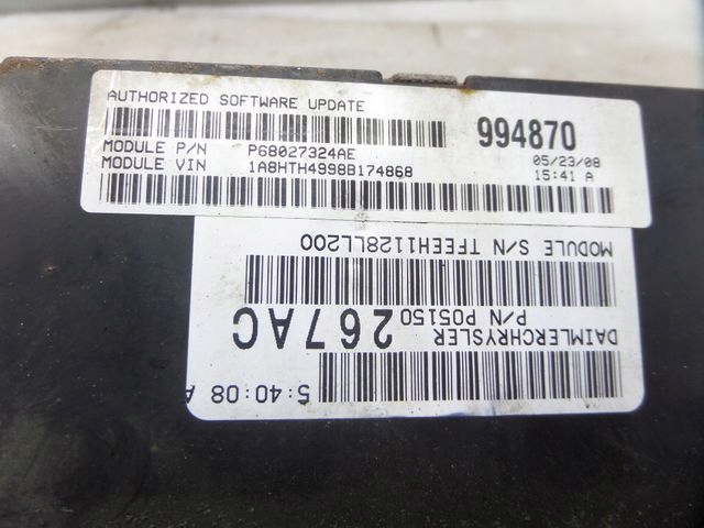 фото №5, Chrysler voyager бортовий комп'ютер двигуна 68027324ae