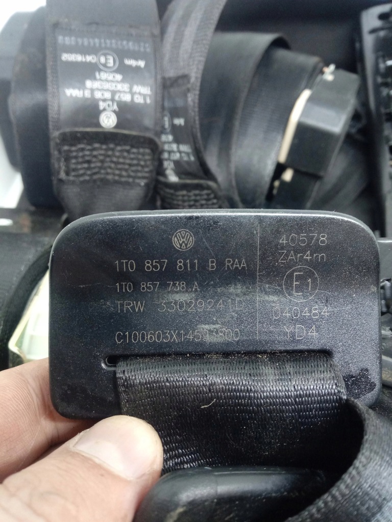 фото №7, Ремені безпеки комплект 7 ременів vw touran 1t