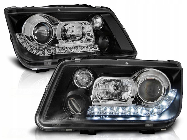 Купить Фонари передние vw bora 98-05r daylight led черный