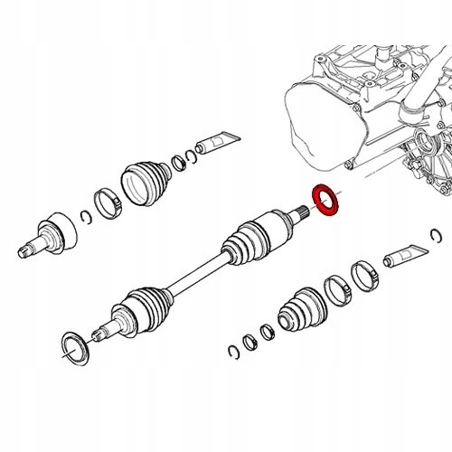 Подкладка прокладка полуось перед левая mini r50 r52 Доставка