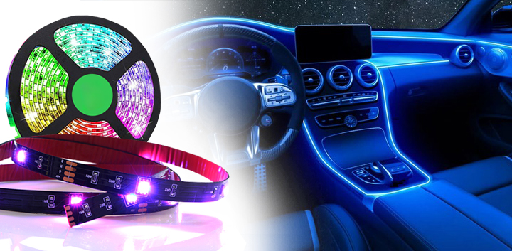 фото №2, Стрічка ремінь led rgb na port usb освітлення do салону автомобіля автомобіля 3m