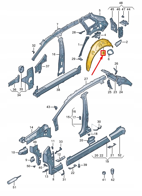 фото №1, Audi q4 e-tron rear правий arch підкрилок 89a809412
