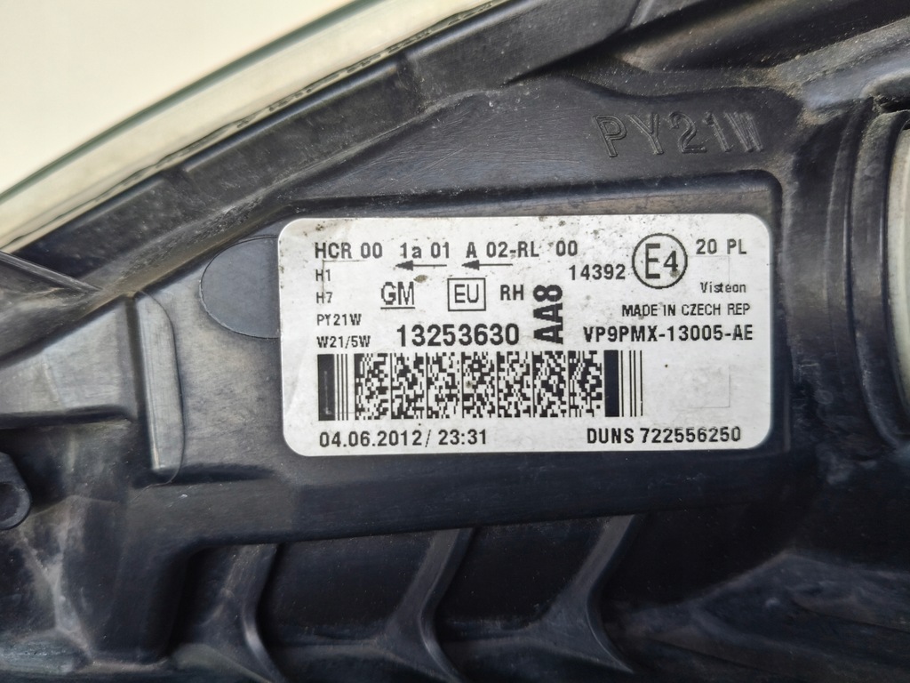 фото №10, Лампа права фара opel meriva b 10-13