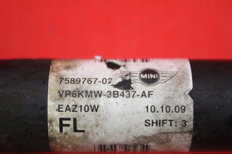 фото №9, Привідний вал ліва перед механічна коробка передач 7589767-02 mini cooper one r56 1.4 16v 95 km 06-10