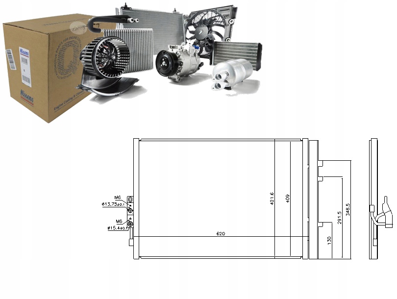 фото №1, Nissens конденсатор радиатор кондиционера