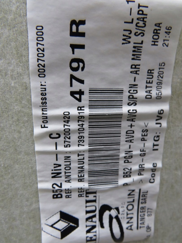 фото №6, Потолок dacia sandero ii stepway 739104791r