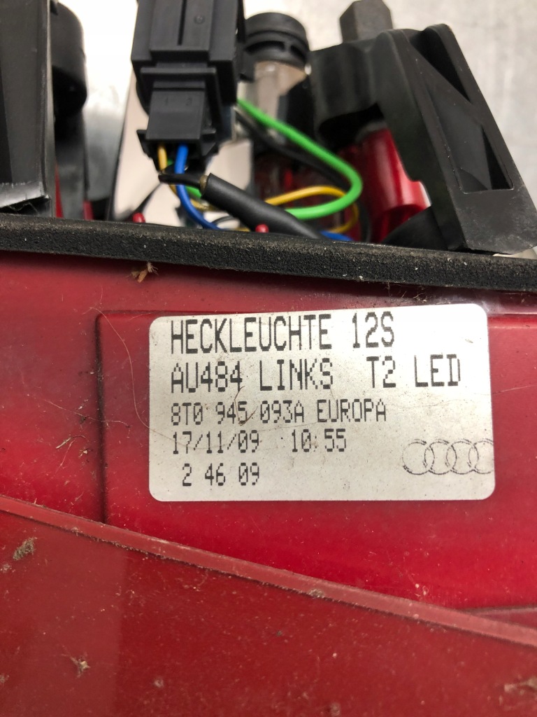 фото №5, Лампа ліва задня led задня w кришка a5 coupe/sportback 8t0945093a