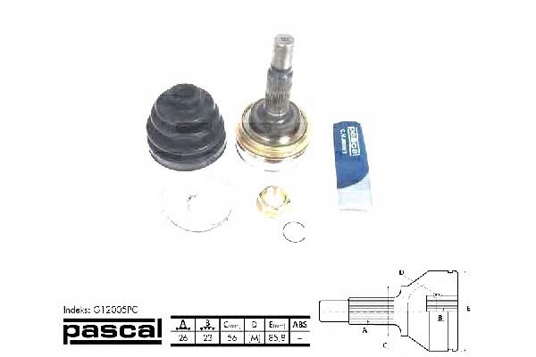фото №2, Pascal шарнір привідний зовнішній toyota carina e