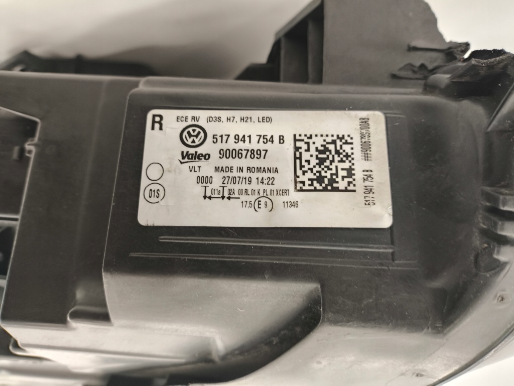 фото №11, Лампа правый перед передняя vw golf sportsvan 510