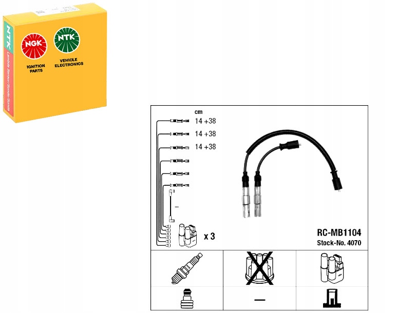 фото №5, Провода зажигания ngk rc-mb1104 rcmb1104
