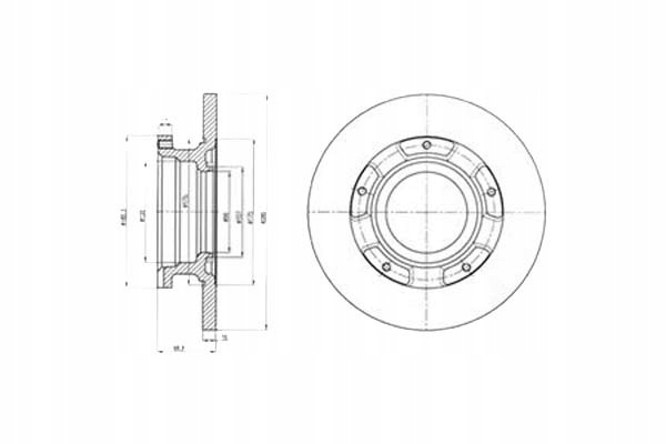 фото №1, Delphi тормозные диски тормозные 2szt ford transit transit